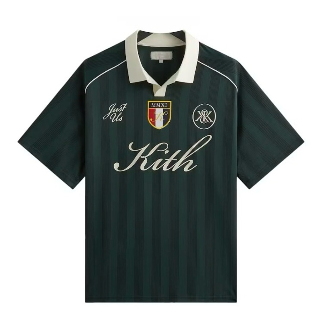 Kith Dark Green Striped Polo